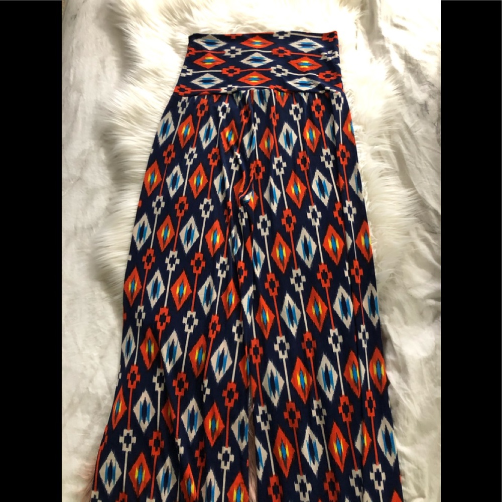 High waist wide leg pants